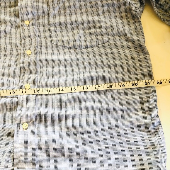 Ted Baker London Light Blue Plaid Button Down Long Sleeves Shirt Size 15 1/2 - Picture 12 of 15